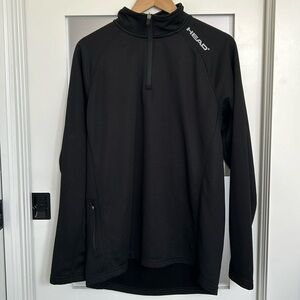 Head Men’s 1/4 Zip Pull Over Black Sweater Large